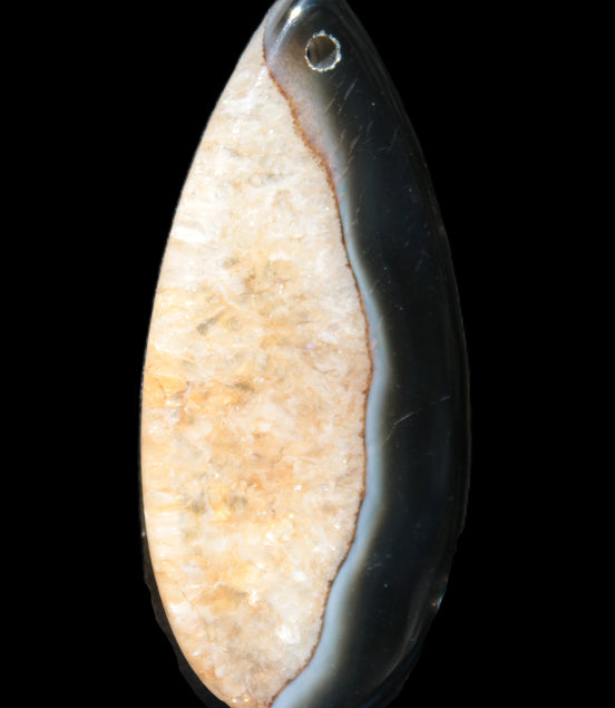 Geode Agate pendant 41*17*5mm 12g Rocks and Things Store