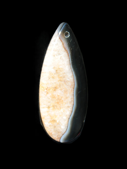 Geode Agate pendant 41*17*5mm 12g Rocks and Things Store