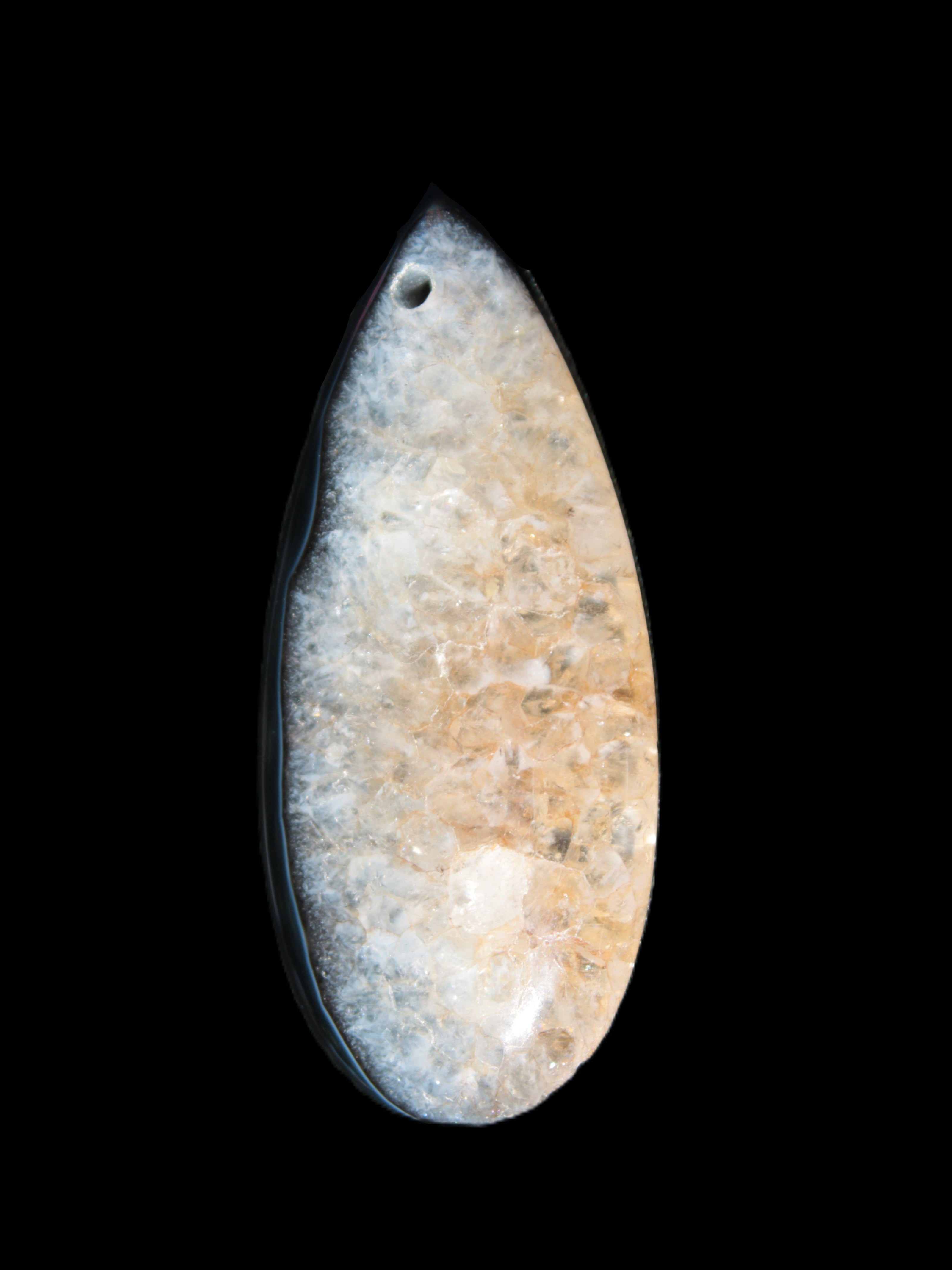 Geode Agate pendant 41*17*5mm 12g Rocks and Things Store