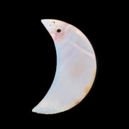Agate moon pendant 40*25*4mm 6.8g Rocks and Things Store