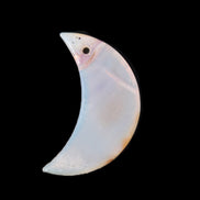 Agate moon pendant 40*25*4mm 6.8g Rocks and Things Store