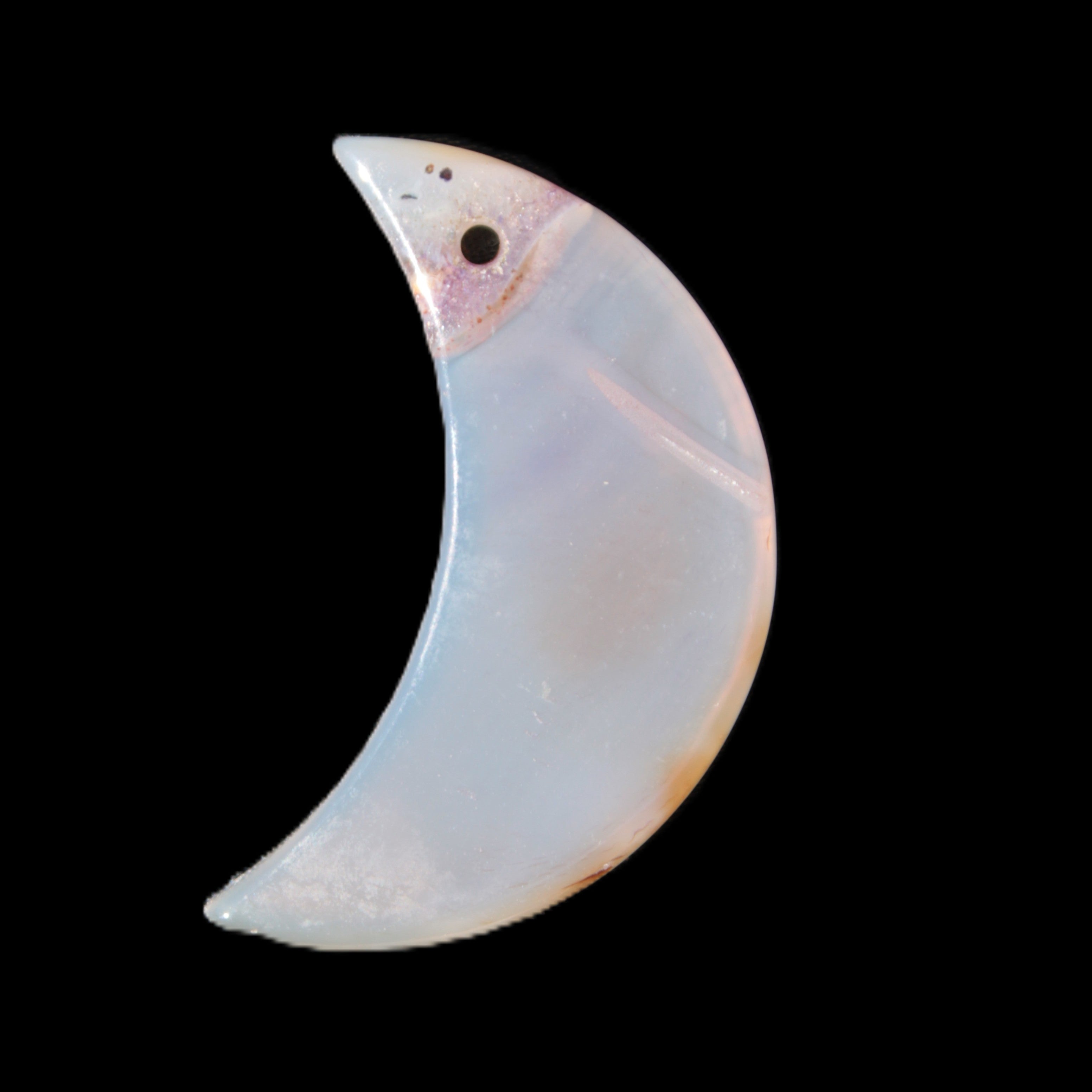 Agate moon pendant 40*25*4mm 6.8g Rocks and Things Store