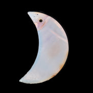 Agate moon pendant 40*25*4mm 6.8g Rocks and Things Store
