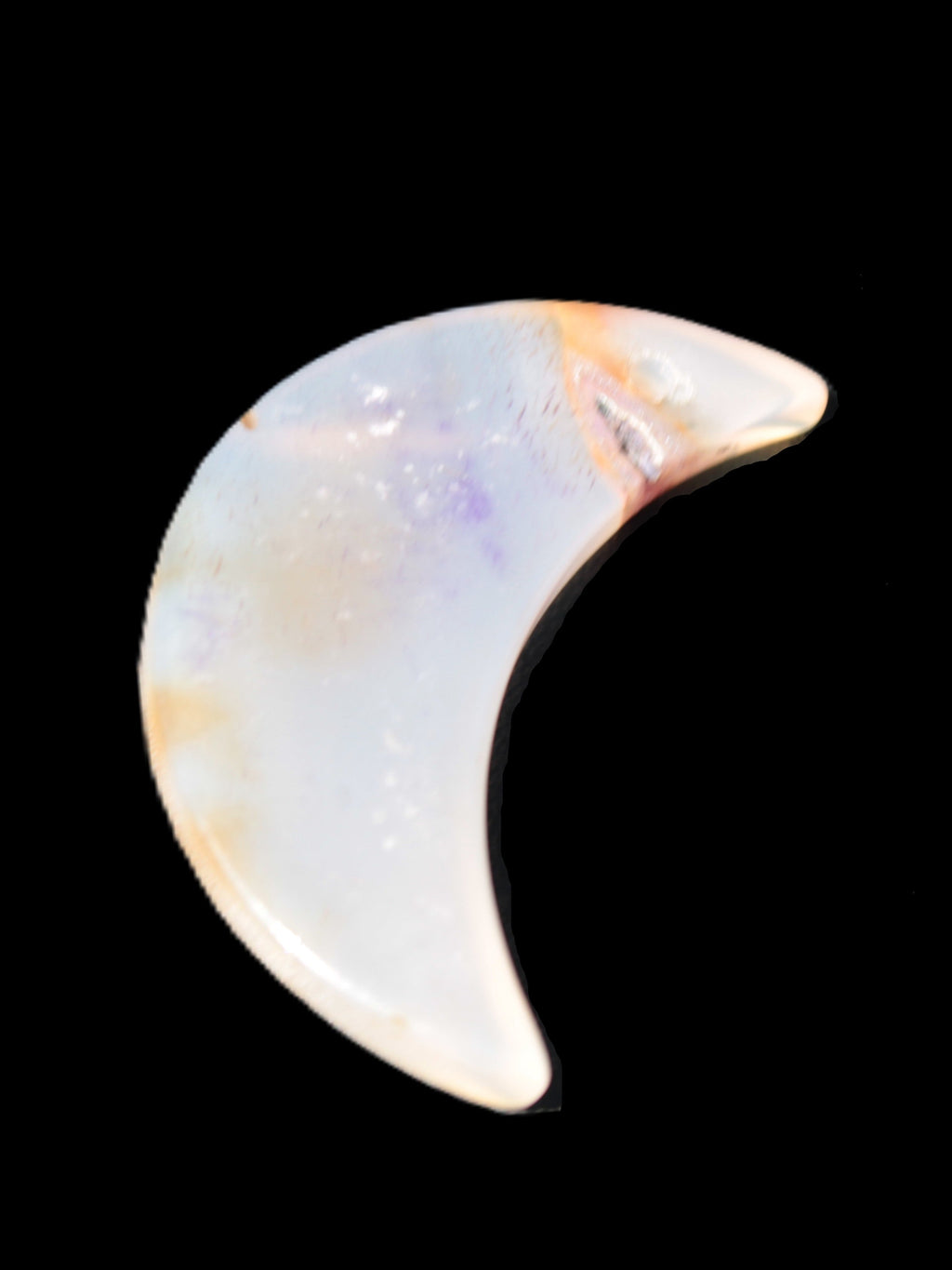 Agate moon pendant 40*25*4mm 6.8g Rocks and Things Store