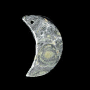 Kambaba Jasper Stromatolite fossil half-moon pendant 25*40mm 5.6-7.9g Rocks and Things Store