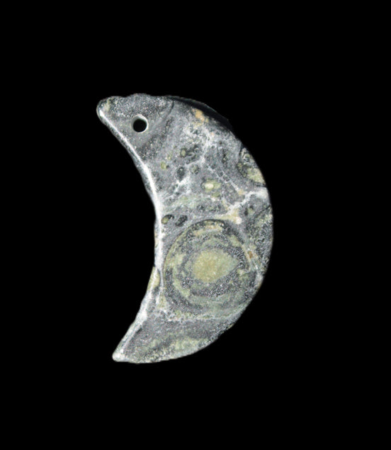 Kambaba Jasper Stromatolite fossil half-moon pendant 25*40mm 5.6-7.9g Rocks and Things Store