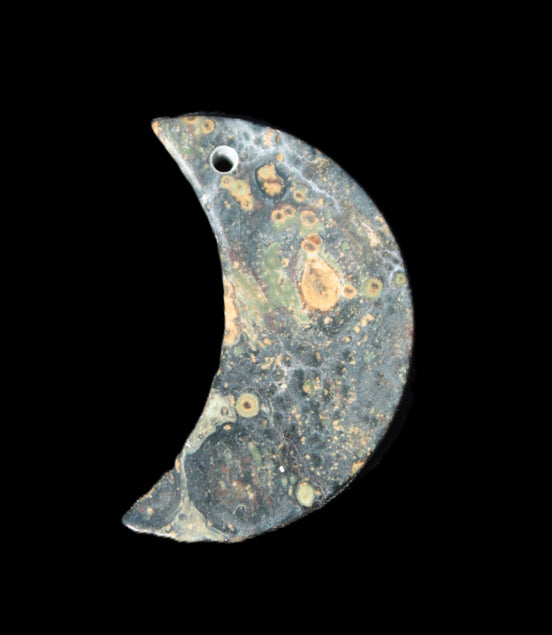 Kambaba Jasper Stromatolite fossil half-moon pendant 25*40mm 5.6-7.9g Rocks and Things Store