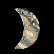 Kambaba Jasper Stromatolite fossil half-moon pendant 25*40mm 5.6-7.9g Rocks and Things Store