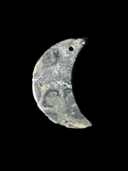 Kambaba Jasper Stromatolite fossil half-moon pendant 25*40mm 5.6-7.9g Rocks and Things Store