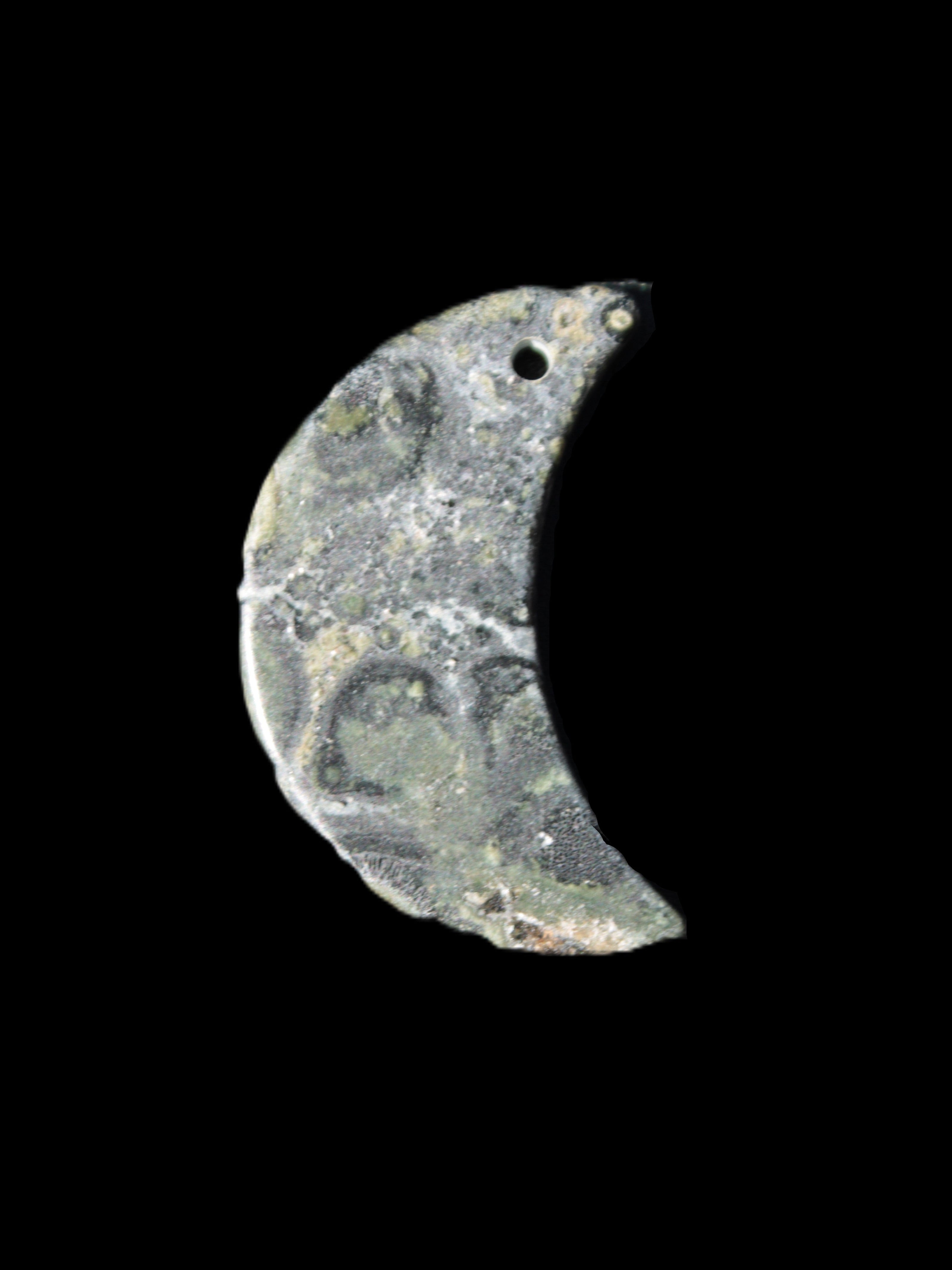 Kambaba Jasper Stromatolite fossil half-moon pendant 25*40mm 5.6-7.9g Rocks and Things Store