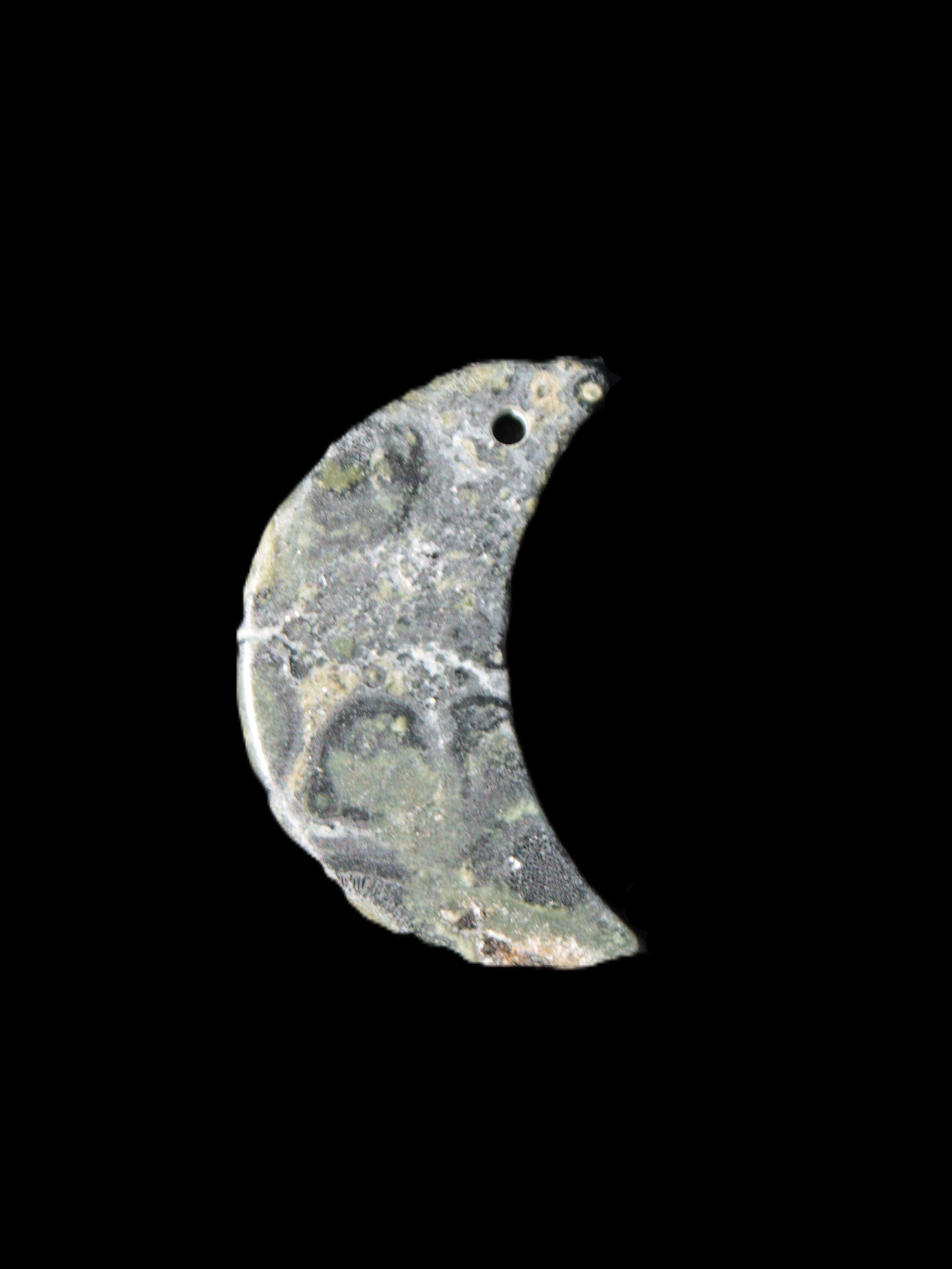 Kambaba Jasper Stromatolite fossil half-moon pendant 25*40mm 5.6-7.9g Rocks and Things Store