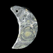 Kambaba Jasper Stromatolite fossil half-moon pendant 25*40mm 5.6-7.9g Rocks and Things Store