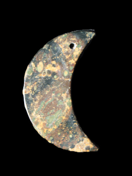 Kambaba Jasper Stromatolite fossil half-moon pendant 25*40mm 5.6-7.9g Rocks and Things Store