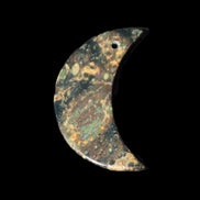 Kambaba Jasper Stromatolite fossil half-moon pendant 25*40mm 5.6-7.9g Rocks and Things Store