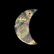 Kambaba Jasper Stromatolite fossil half-moon pendant 25*40mm 5.6-7.9g Rocks and Things Store