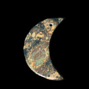 Kambaba Jasper Stromatolite fossil half-moon pendant 25*40mm 5.6-7.9g Rocks and Things Store