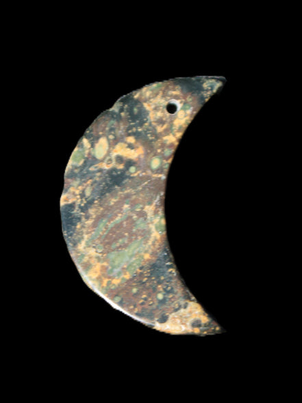 Kambaba Jasper Stromatolite fossil half-moon pendant 25*40mm 5.6-7.9g Rocks and Things Store