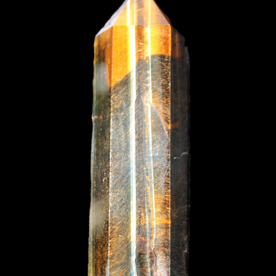Blue Tigers Eye wand 83mm 86g in sunlight - Rocks and Things Store