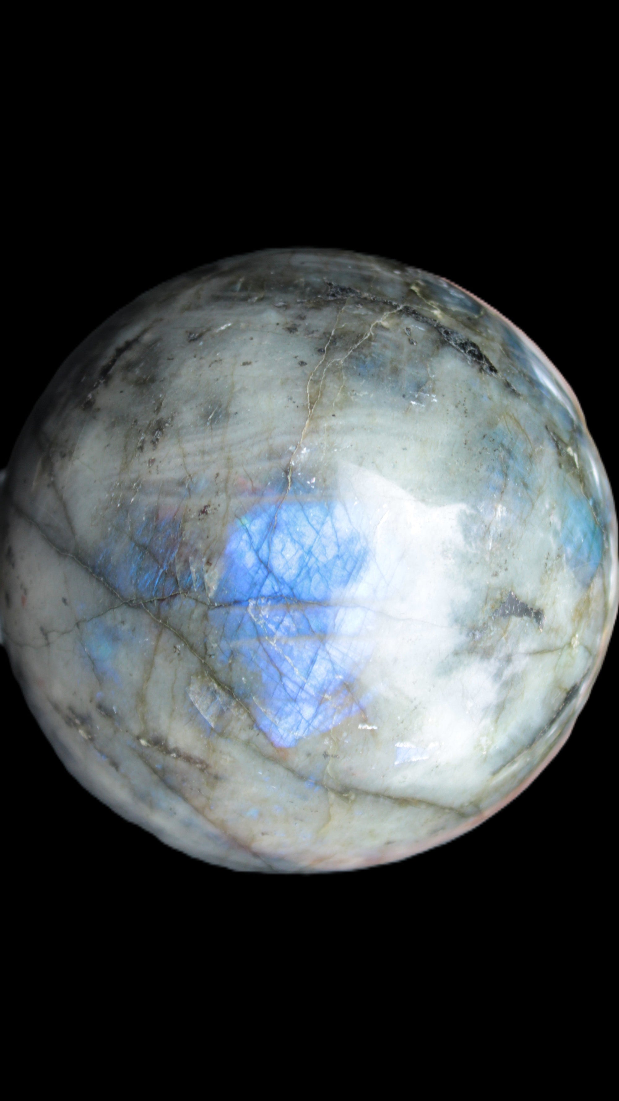 Labradorite sphere 105mm 1772g Rocks and Things Store