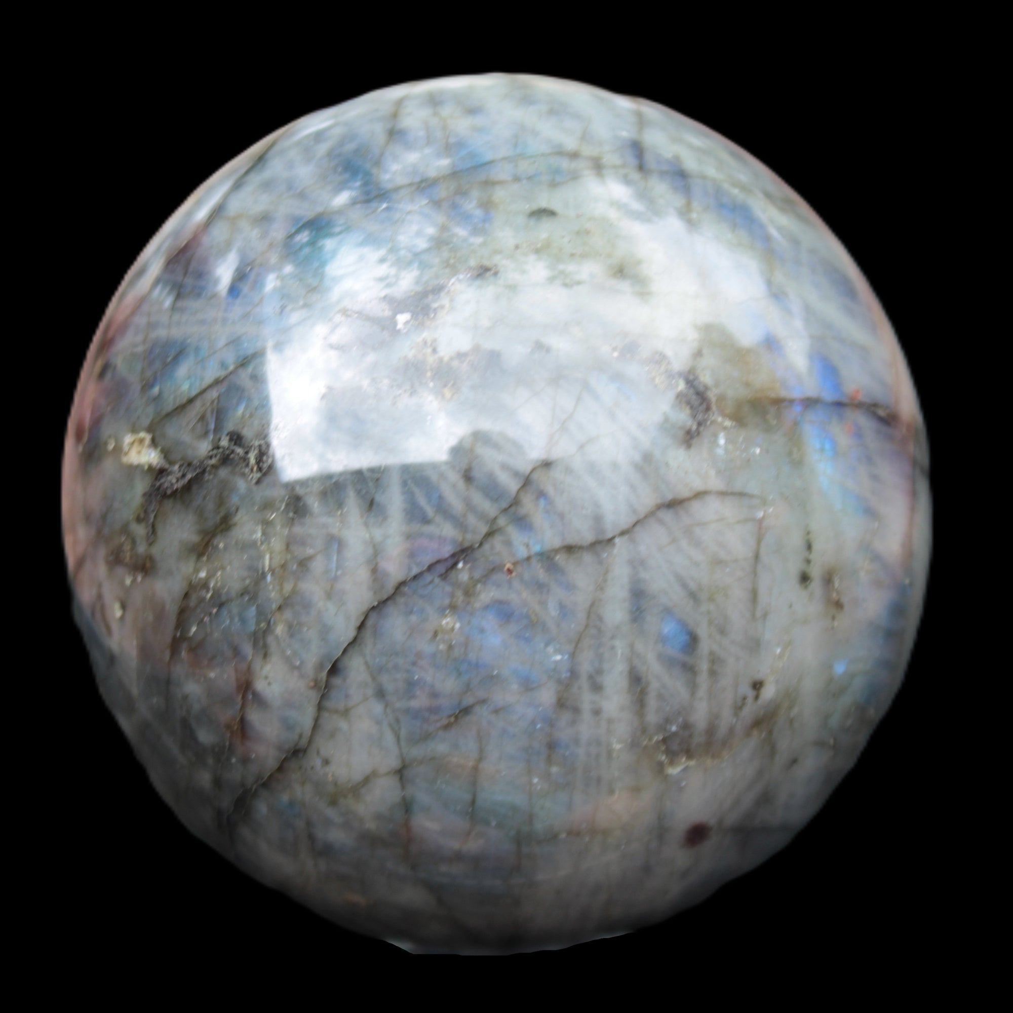 Labradorite sphere 105mm 1772g Rocks and Things Store