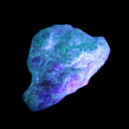 Emerald crystals on matrix from Pakistan 45.5ct 9.1g in UV light - Rocks and Things Store