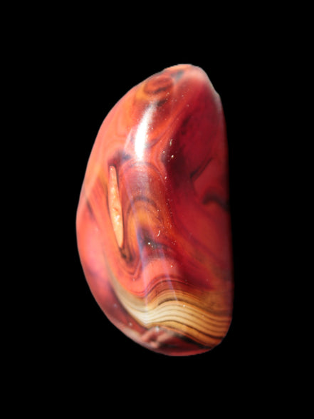 Crazy Lace Carnelian Banded Agate from Madagascar 30*24mm 25.8g - Rocks and Things Store