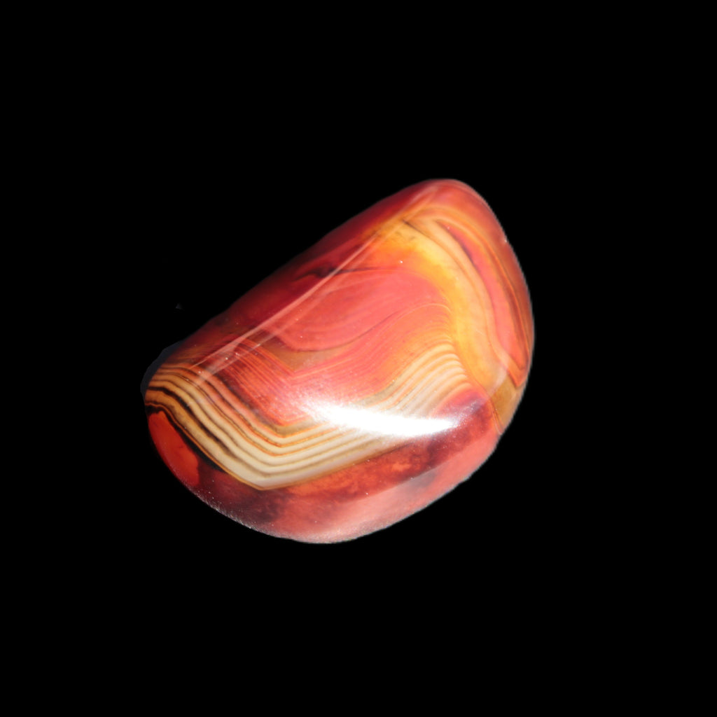 Crazy Lace Carnelian Banded Agate from Madagascar 30*24mm 25.8g - Rocks and Things Store