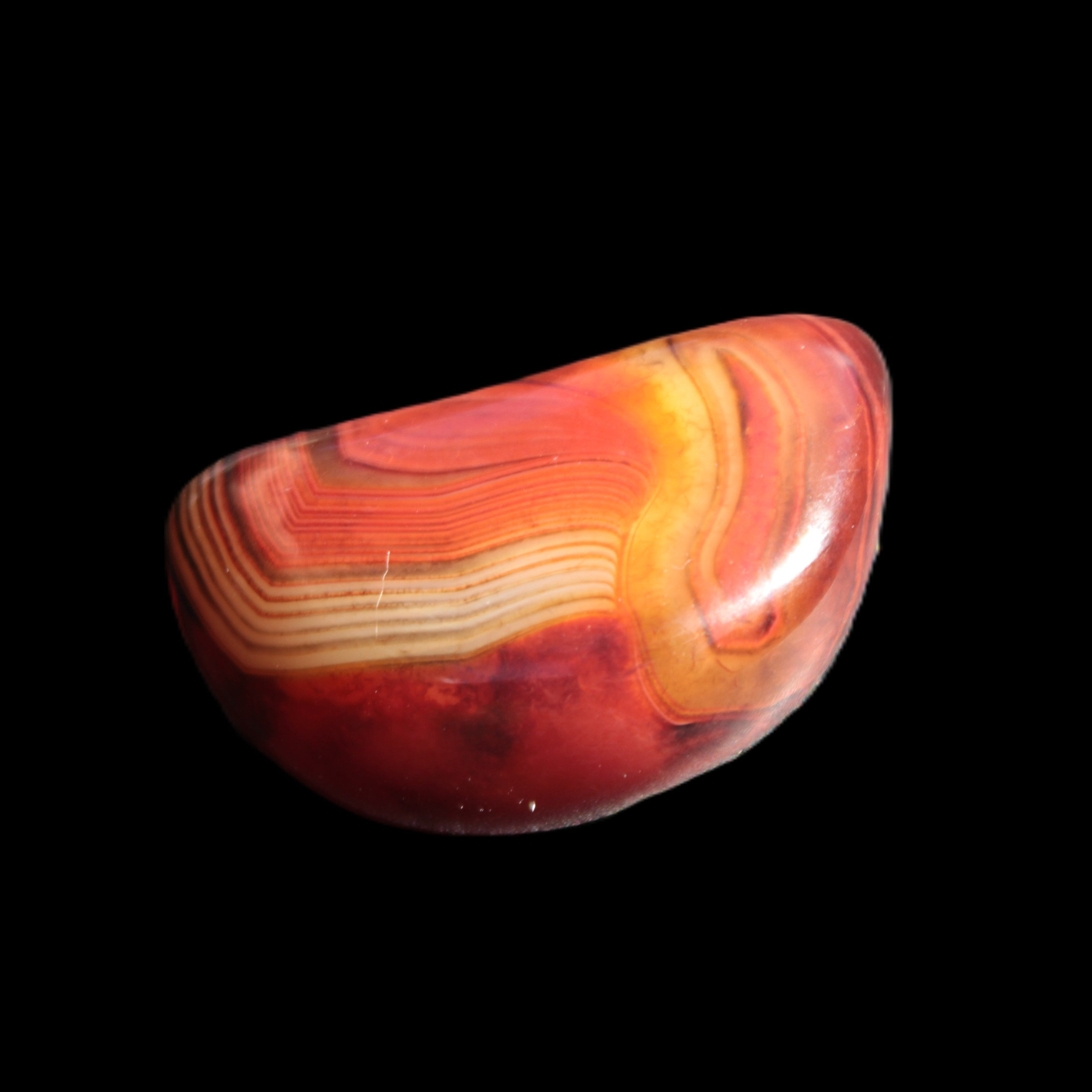 Crazy Lace Carnelian Banded Agate from Madagascar 30*24mm 25.8g - Rocks and Things Store