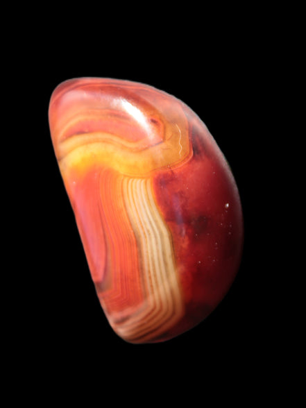 Crazy Lace Carnelian Banded Agate from Madagascar 30*24mm 25.8g - Rocks and Things Store