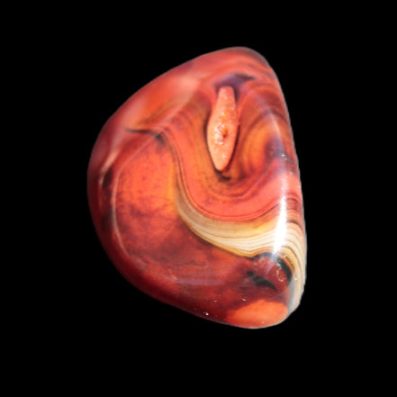 Crazy Lace Carnelian Banded Agate from Madagascar 30*24mm 25.8g - Rocks and Things Store