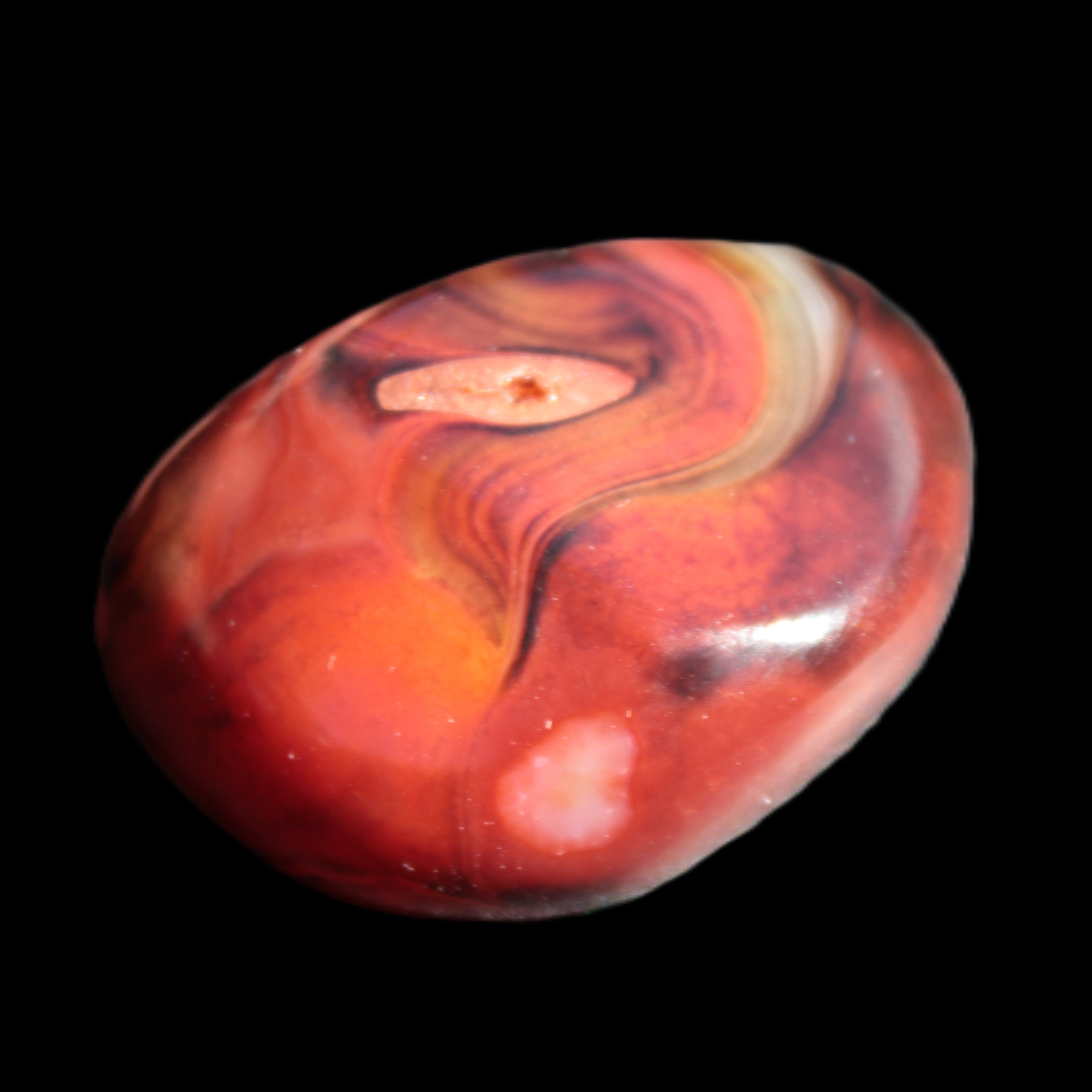 Crazy Lace Carnelian Banded Agate from Madagascar 30*24mm 25.8g - Rocks and Things Store