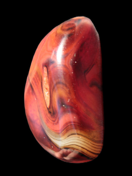 Crazy Lace Carnelian Banded Agate from Madagascar 30*24mm 25.8g - Rocks and Things Store