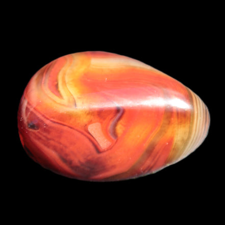 Crazy Lace Carnelian Banded Agate from Madagascar 30*24mm 25.8g - Rocks and Things Store