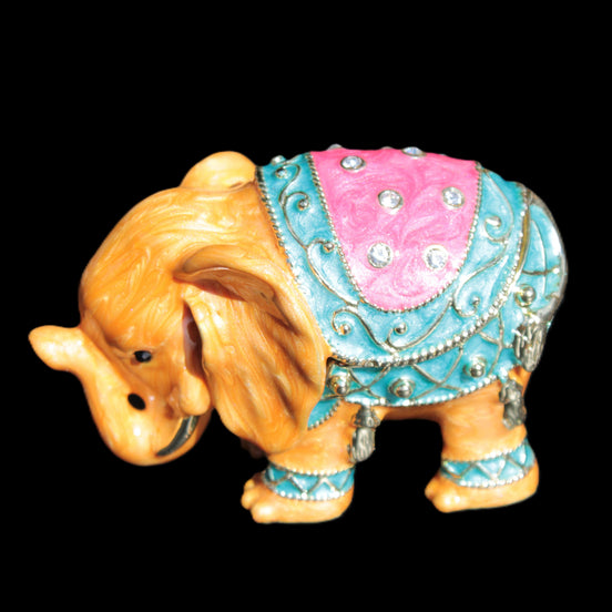 Elephant trinket box by Keren Kopal 16*14*26mm in sunlight - Rocks and Things Store