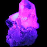 Quartz, Tourmaline, Feldspar cluster specimen 43mm 23.7g in UV light - Rocks and Things Store