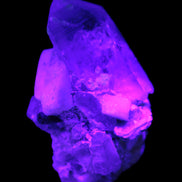Quartz, Tourmaline, Feldspar cluster specimen 43mm 23.7g in UV light - Rocks and Things Store