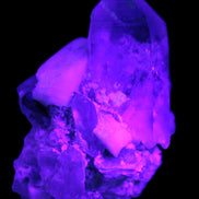 Quartz, Tourmaline, Feldspar cluster specimen 43mm 23.7g in UV light - Rocks and Things Store