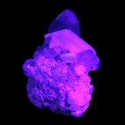 Quartz, Tourmaline, Feldspar cluster specimen 43mm 23.7g in UV light - Rocks and Things Store