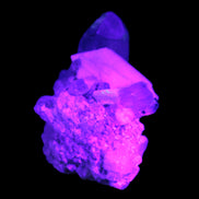 Quartz, Tourmaline, Feldspar cluster specimen 43mm 23.7g in UV light - Rocks and Things Store