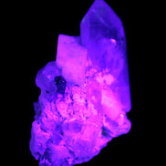 Quartz, Tourmaline, Feldspar cluster specimen 43mm 23.7g in UV light - Rocks and Things Store