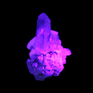 Quartz, Tourmaline, Feldspar cluster specimen 43mm 23.7g in UV light - Rocks and Things Store