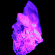 Quartz, Tourmaline, Feldspar cluster specimen 43mm 23.7g in UV light - Rocks and Things Store