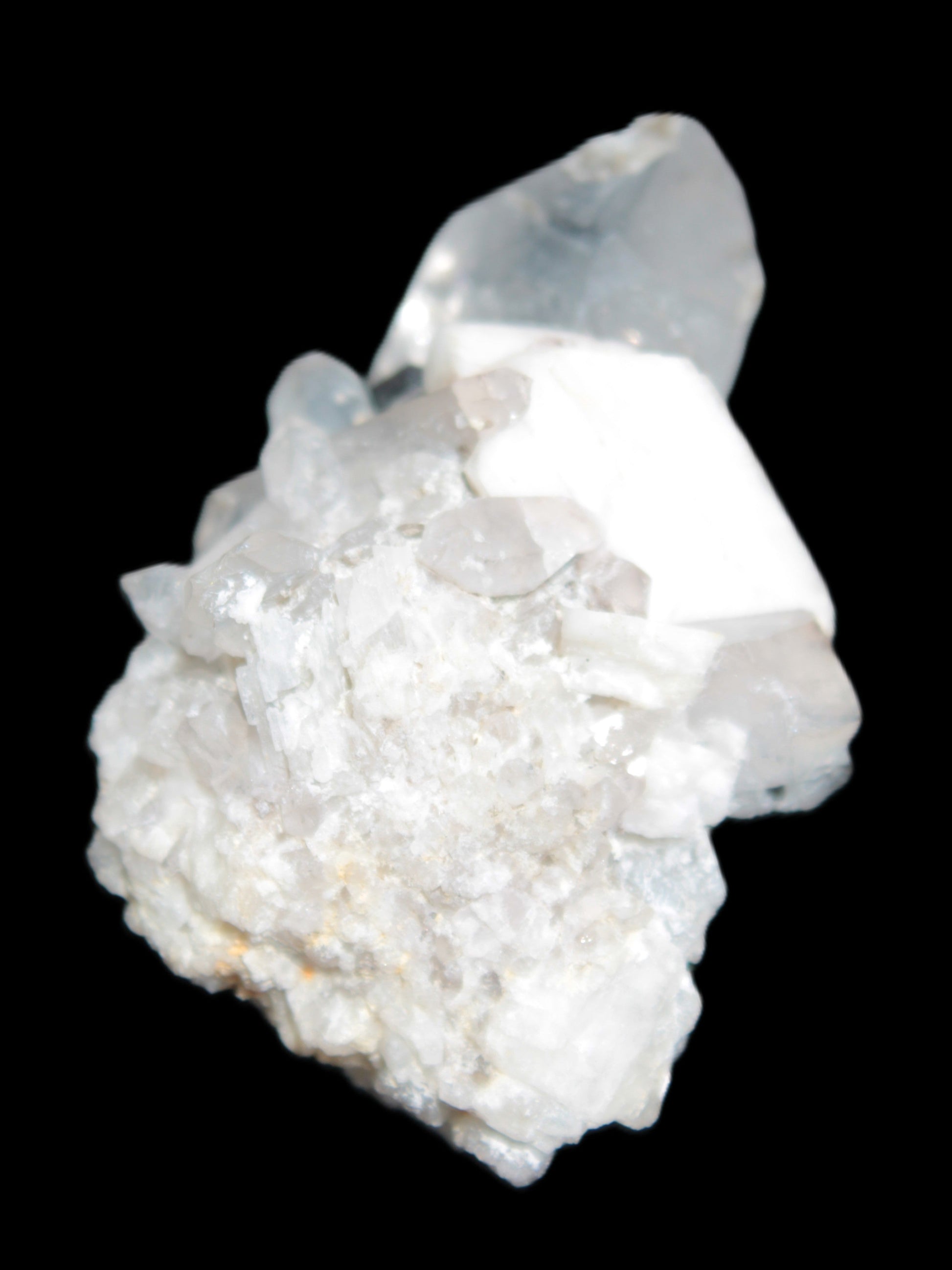 Quartz, Tourmaline, Feldspar cluster specimen 43mm 23.7g in sunlight - Rocks and Things Store