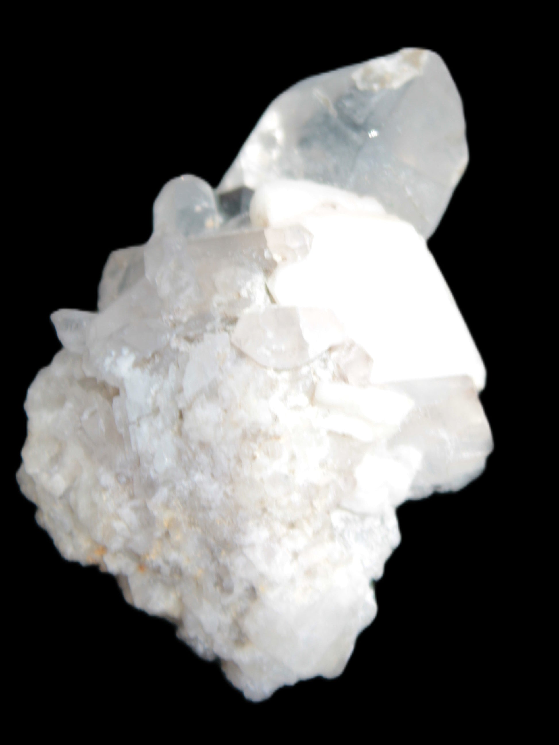Quartz, Tourmaline, Feldspar cluster specimen 43mm 23.7g in sunlight - Rocks and Things Store