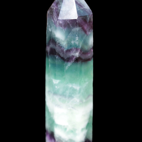 Colourful Fluorite obelisk 26*100mm 118.7g in sunlight - Rocks and Things Store