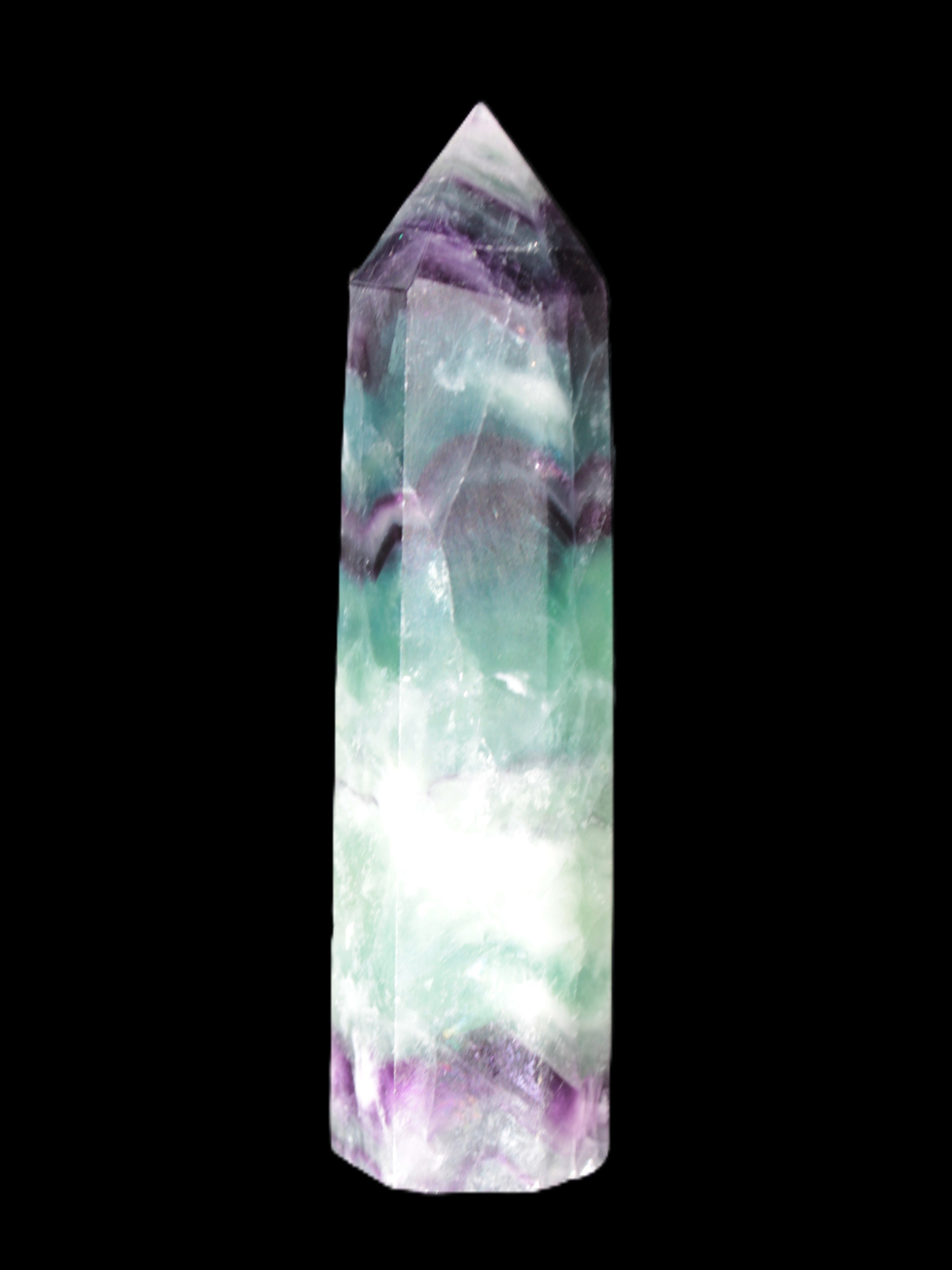 Colourful Fluorite obelisk 26*100mm 118.7g Rocks and Things Store