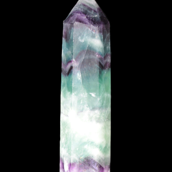 Colourful Fluorite obelisk 26*100mm 118.7g in sunlight - Rocks and Things Store