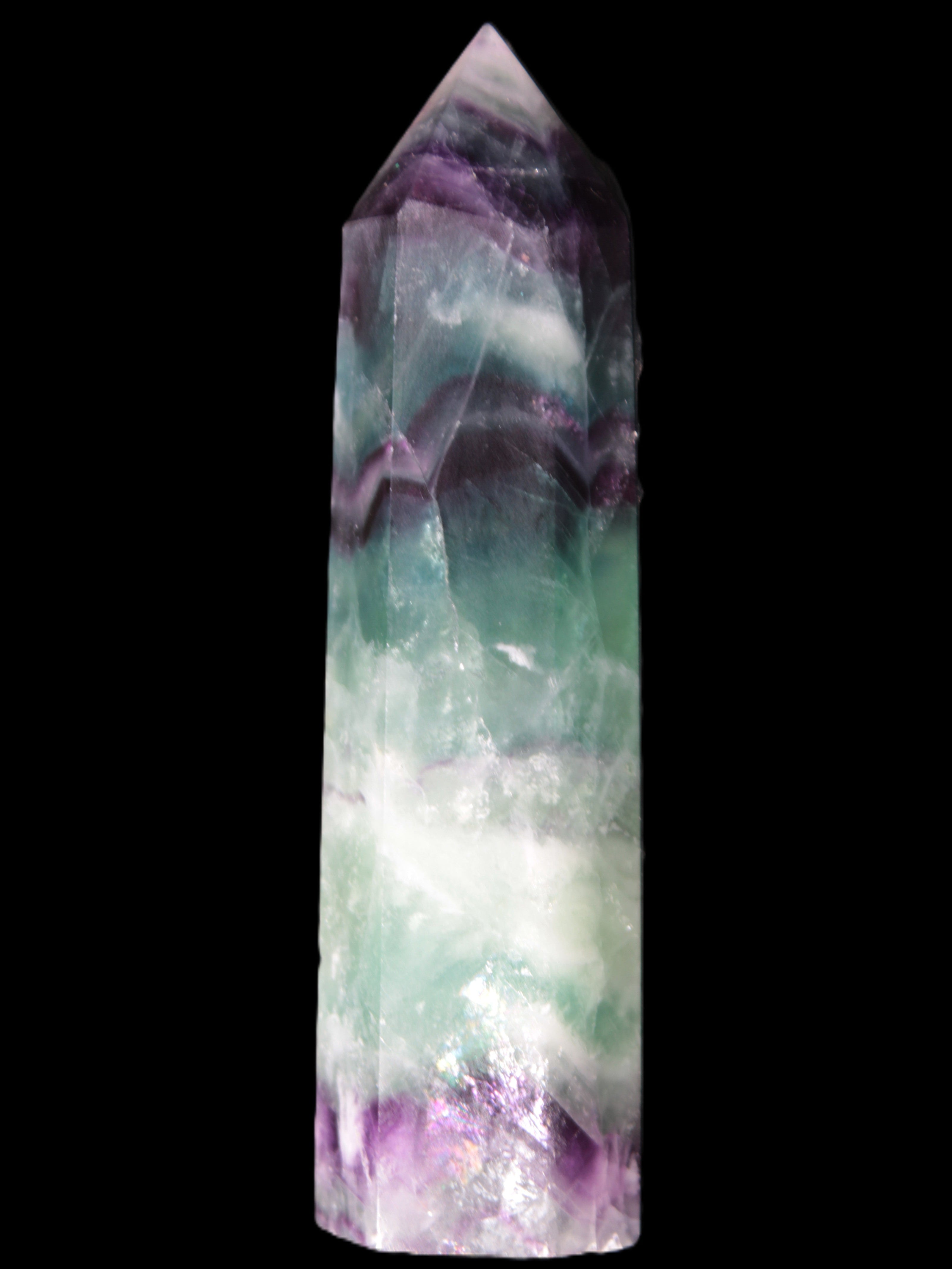 Colourful Fluorite obelisk 26*100mm 118.7g Rocks and Things Store