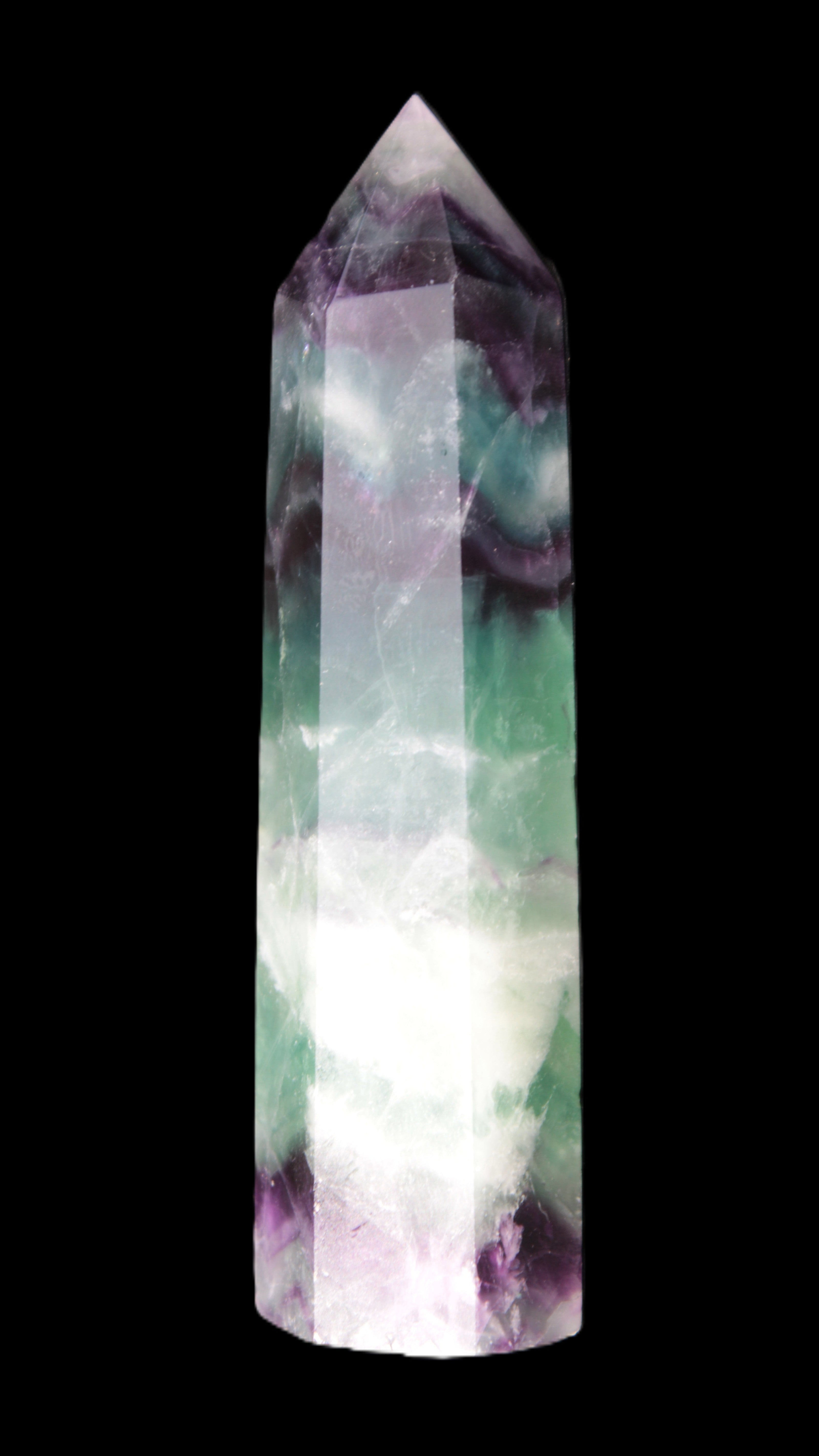 Colourful Fluorite obelisk 26*100mm 118.7g Rocks and Things Store