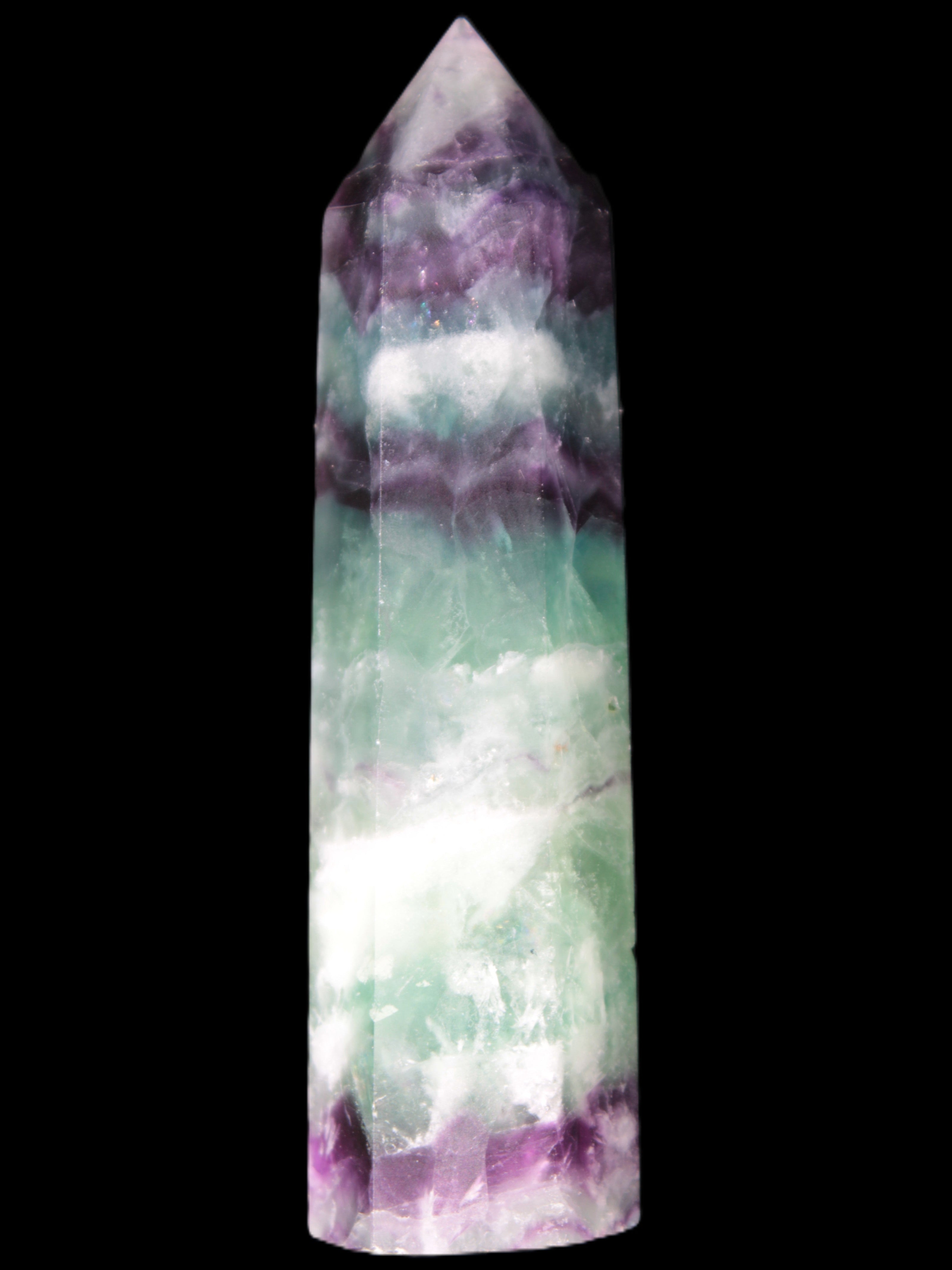 Colourful Fluorite obelisk 26*100mm 118.7g Rocks and Things Store